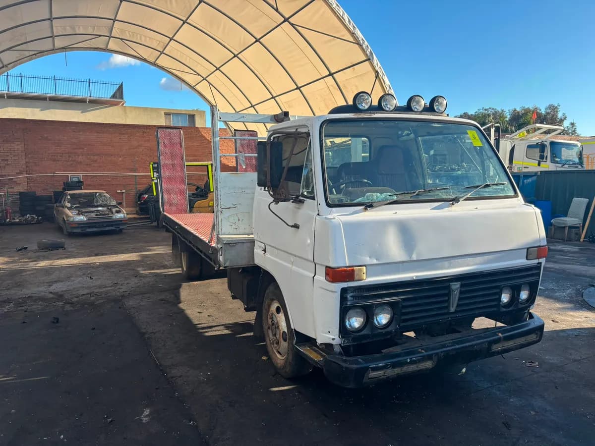 Toyota Dyna truck at Perth wrecking yard for eco-friendly recycling and parts salvage